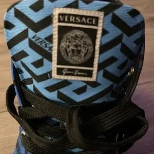 Versace | Shoes | Versacemens Blue Greca Hightop  display picture 3